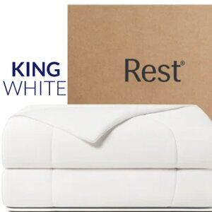 REST® Evercool® Cooling Comforter, King/Cali King, Hot Sleepers Blanket  WHITE